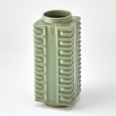 Lot 677 - A Chinese Longquan Celadon Cong Vase