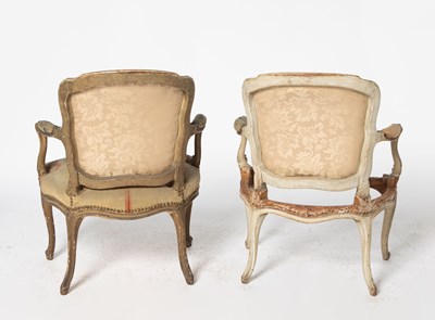 Lot 400 - Pair of Louis XV Painted Fauteuils