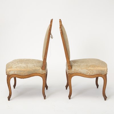 Lot 398 - Pair of Louis XV Walnut Side Chairs