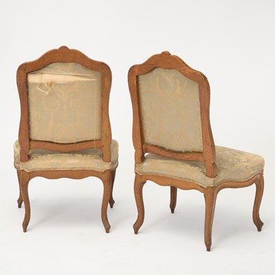 Lot 398 - Pair of Louis XV Walnut Side Chairs