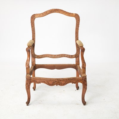 Lot 397 - Louis XV Walnut Fauteuil a la Reine