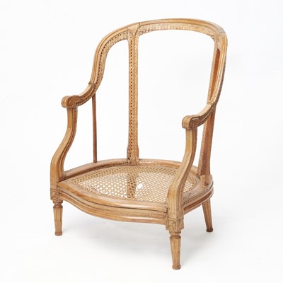 Lot 343 - Louis XVI Beechwood Caned Bergere