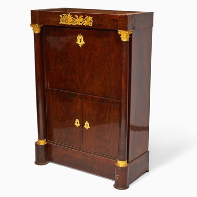 Lot 590 - Empire Mahogany Secretaire a Abattant