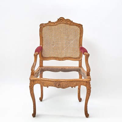 Lot 123 - Regence Caned Beechwood Fauteuil Frame