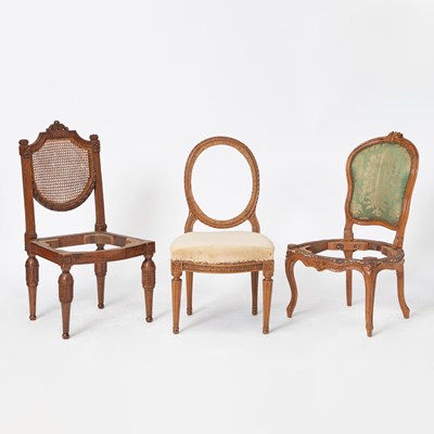 Lot 113 - Group of Three Continental Side Chairs