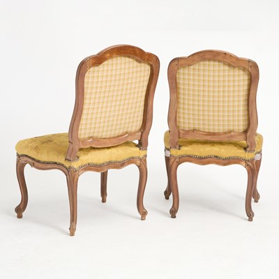 Lot 401 - Pair of Louis XV Beechwood Side Chairs by Matthieu de Bauve