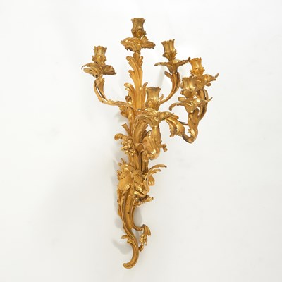 Lot 457 - Louis XV Gilt-Bronze Six-Light Wall Sconce
