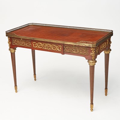 Lot 342 - Louis XVI Style Gilt-Bronze Mounted Inlaid Mahogany Table