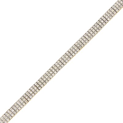 Lot 142 - Two-Color Gold and Diamond Bracelet