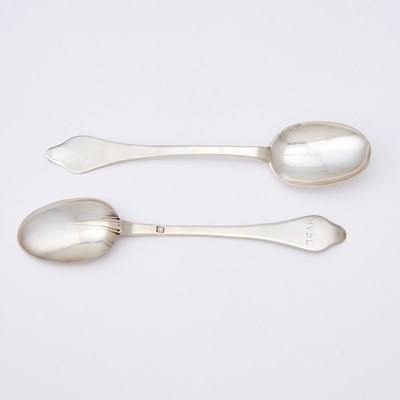 Lot 208 - Pair of American Colonial Silver Tablespoons