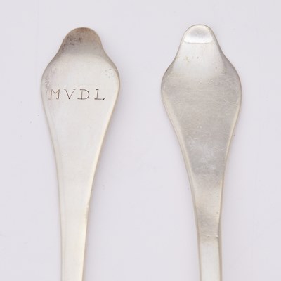 Lot 208 - Pair of American Colonial Silver Tablespoons