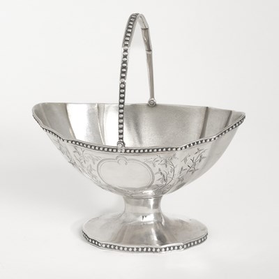 Lot 111 - American Silver Sugar Basket