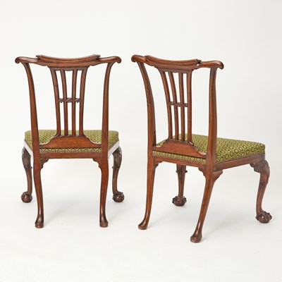 Lot 727 - Set of Nine George II Walnut Dining Chairs