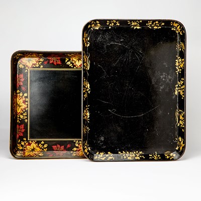 Lot 174 - Two Papier Mache and Tole Trays