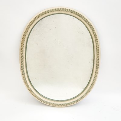 Lot 330 - George III Style Painted Oval Mirror