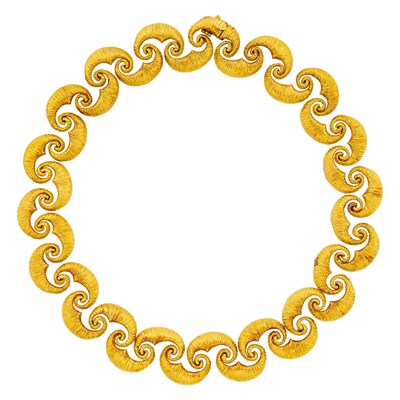 Lot 1164 - Gold Fancy Link Necklace