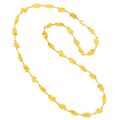 Lot 2002 - Gold Nugget Link Necklace