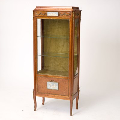 Lot 183 - Louis XVI Style Gilt-Metal Mounted Walnut Vitrine