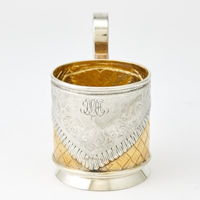 Lot 534 - Russian Parcel-Gilt Silver Trompe L'oeil Tea Glass Holder