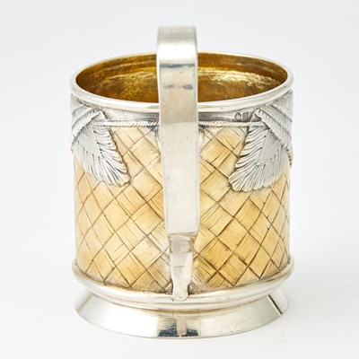 Lot 534 - Russian Parcel-Gilt Silver Trompe L'oeil Tea Glass Holder