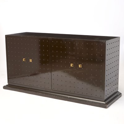 Lot 429 - Tommi Parzinger Style Black Lacquered Sideboard