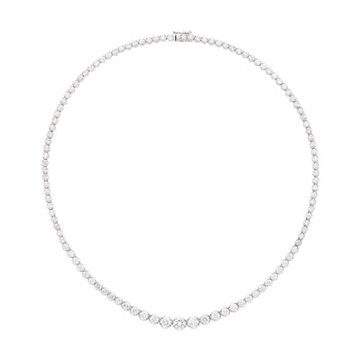 Lot 74 - White Gold and Diamond Necklace