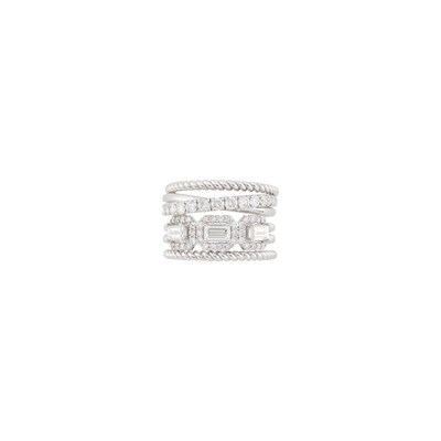 Lot 2281 - White Gold and Diamond Multi-Band Ring