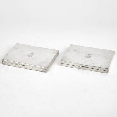 Lot 556 - Pair of Tiffany & Co. Sterling Silver Playing Card Boxes