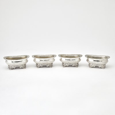 Lot 525 - Set of Four George III Sterling Silver Salts