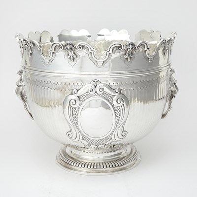 Lot 536 - Victorian Sterling Silver Monumental Monteith Centerpiece Bowl