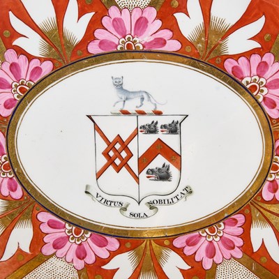 Lot 563 - Worcester (Barr, Flight & Barr) Porcelain Armorial Imari Part Dinner Service