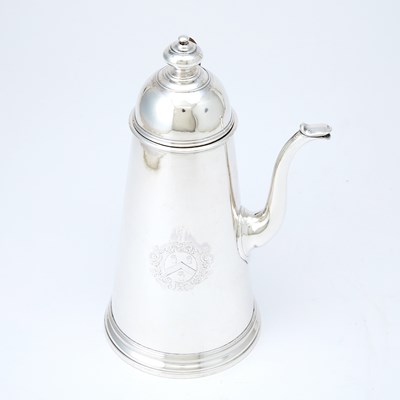 Lot 211 - English Sterling Silver Coffee Pot