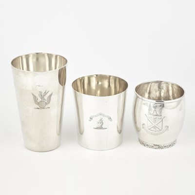 Lot 42 - Three Silver Beakers