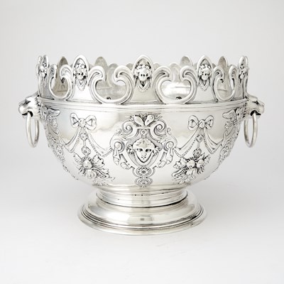 Lot 543 - Silver Monumental Monteith Centerpiece Bowl