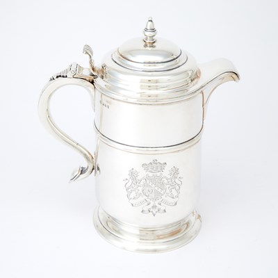 Lot 129 - Horse Racing Interest: English Sterling Silver Covered Water Pitcher