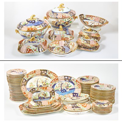 Lot 562 - Extensive Assembled Coalport and Spode Porcelain Imari ‘Rock and Tree’