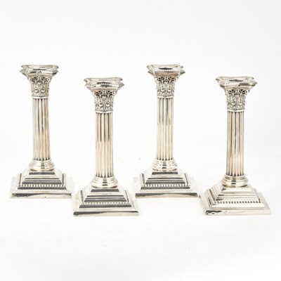 Lot 303 - Set of Four Gorham Sterling Silver Candlesticks