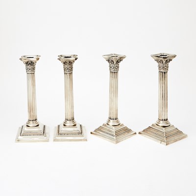 Lot 149 - Assembled Set of Four Gorham Sterling Silver Candlesticks