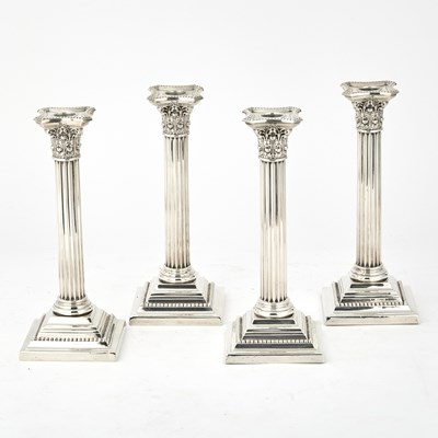 Lot 343 - Set of Four Gorham Sterling Silver Candlesticks