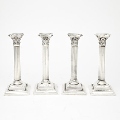 Lot 557 - Set of Four Gorham Sterling Silver Candlesticks