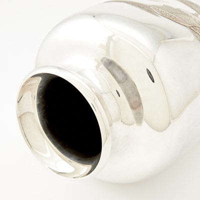 Lot 624 - A Japanese Silver and Mixed Metal Vase