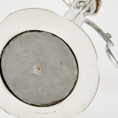 Lot 351 - A Japanese Silver Five-Light Candle Labra