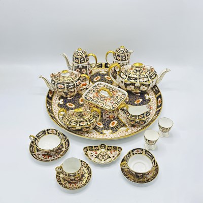 Lot 1136 - Royal Crown Derby Porcelain Tea and Coffee Service with Tray