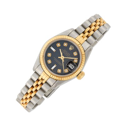 Lot 18 - Rolex Stainless Steel, Gold and Diamond 'Datejust' Wristwatch, Ref. 69173