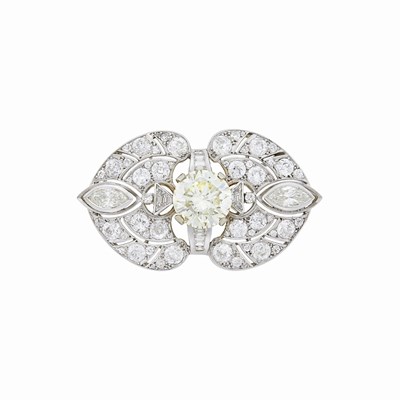 Lot 154 - Platinum and Diamond Brooch