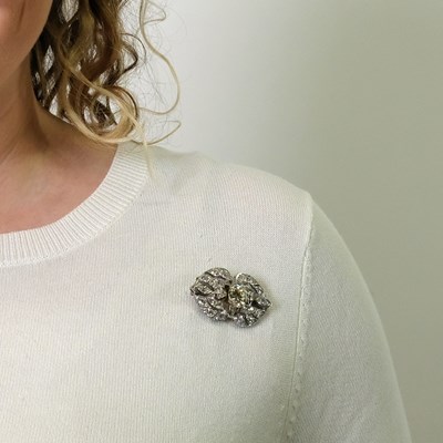 Lot 154 - Platinum and Diamond Brooch