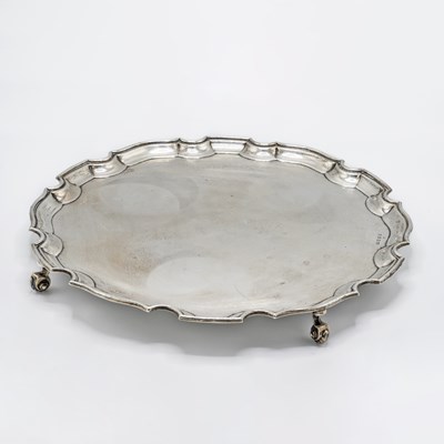 Lot 1181 - Sheffield Sterling Silver Footed Tray