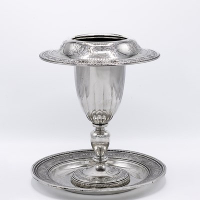 Lot 1177 - American Sterling Silver Trumpet Vase and Plate