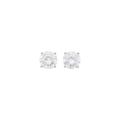 Lot 238 - Pair of Platinum and Diamond Stud Earrings