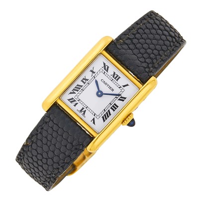 Lot 1003 - Cartier Gold 'Tank' Wristwatch, Ref. 60001